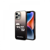 Husa iPhone 14 Pro Karl Lagerfeld Gradient Karl&amp;Choupette Negru