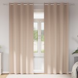vidaXL Perdele cu perdele 2 pcs Gri taupe 245 x 140 cm Poliester