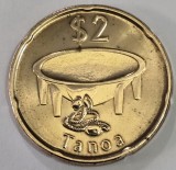 FIJI 2 DOLARI 2014 , Large type , 25,9 mm , Otel placat cu bronz aluminiu [1] XF +, Australia si Oceania, Cupru-Nichel