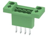 Conector soclu, 4 pini, 5,08 mm