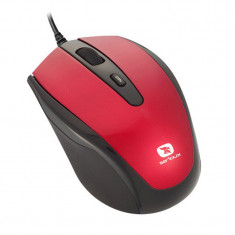 Mouse optic Serioux Pastel 3300, USB, Negru/Rosu foto