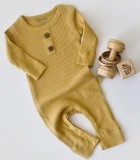 Salopeta cu maneca lunga si pantaloni lungi din bumbac organic si modal - Sofran BabyCosy (Marime: 18-24 Luni)