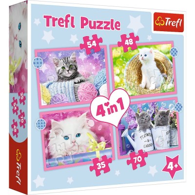 PUZZLE TREFL 4IN1 PISICUTELE DRAGALASE foto