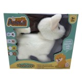 Catelus Interactiv Animal World cu Sunete, Lumini si Baterii, Multicolor, 16 cm. Jucarie Plus Textil Baieti/Fete 3+ ani