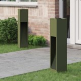 vidaXL Lampa de parcurs LED solar 2 pcs Verde măsliniu 879719