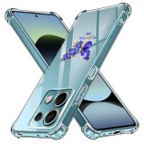 Husa antisoc pentru xiaomi redmi note 14s airbag tpu, col&Egrave;uri ranforsate- butterfly albastru