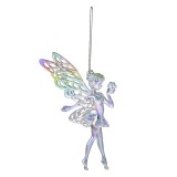 Cumpara ieftin Ornament brad Craciun Zana plastic argintiu 9x1x15 cm