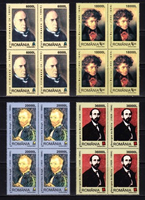 RO 2003 ,LP 1604 ,&amp;quot;Personalitati I&amp;quot;, serie bloc de 4 , MNH foto