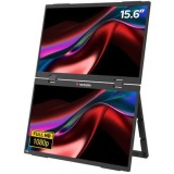 Dual monitor portabil Esentials Verbatim 15.6 FHD Dual Full HD Screens (1920 1080 each), IPS, 16:9