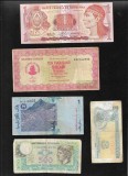 Set 5 bancnote de prin lume adunate (cele din imagini) #268