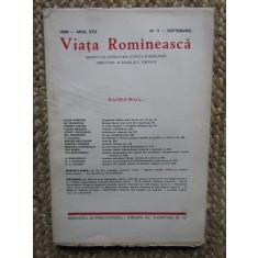VIATA ROMANEASCA 1938 ANUL XXX NR 9- SEPTEMBRIE