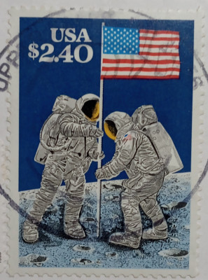 America 1989 cosmos cosmonauți spatiu serie 1v. ștampilat foto