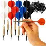 Set sageti darts Trizand, 12 bucati cu 200 varfuri de rezerva