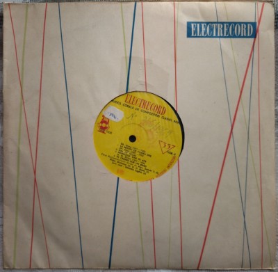 DISC LP 10&amp;quot;: MUZICA CORALA DE COMPOZITORI CLASICI ROMANI: Ion Vidu/Gheorghe Dima/Gheorghe Cucu/D.G. Kiriac (EXD 1058/1964) foto