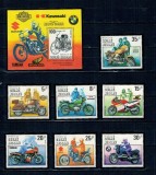 Guinea Bissau 1985 - Motociclete, serie si colita neuzata