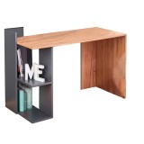 Birou HM Fino, antracit - stejar, 122 x 85 x 57 cm