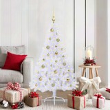 vidaXL Brad de Crăciun artificial cu 150 LED Alb 150 cm PVC și Oțel 3426807