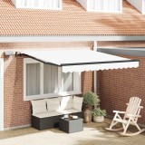vidaXL Cortina Retractabilă Manual Alb 350 x 250 cm țesătură 3330362