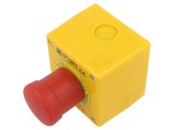 Casetă comandă SPAMEL SP22K1\BN-1, 1 buton ciupercă, IP65, NC
