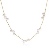 Cumpara ieftin Lantisor argint 925, JW1545, model perle, placat cu aur