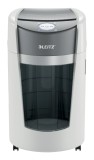 Distrugator documente manual Leitz OptiMax P5 micro cut 10 coli cos 35L alb-gri