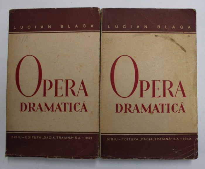 OPERA DRAMATICA- LUCIAN BLAGA, 1942 VOL.I-II