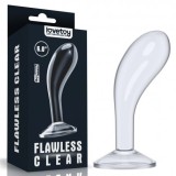 Dildo Anal Transparent Lovetoy Flawless Clear Prostate Plug 15cm, Ventuza, TPE