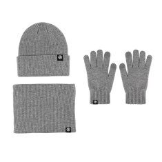 Set caciula, guler si manusi, SP045, Gri