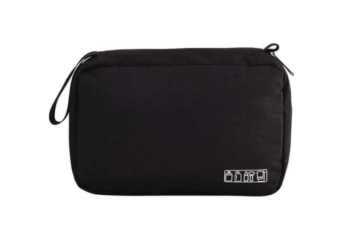 Geanta de toaleta LUNAR URBAN, cu carlig pentru agatat, negru - OUTLET