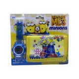 Set ceas electronic cu portofel Minions