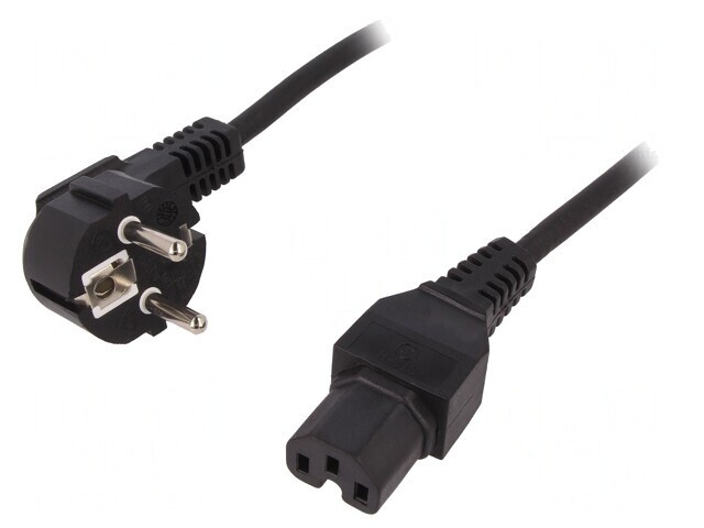 Cablu Alimentare 1,8m Negru CEE 7/7 la IEC C15