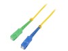 Cablu patch cord fibră optică QOLTEC 2m SC/APC SMF G652D simplex galben LSZH