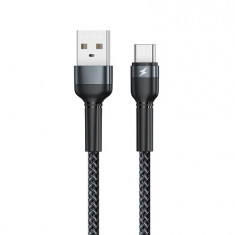 Remax USB - Cablu USB tip C, încărcare, transfer de date, 2,4 A, 1 m, negru (RC-124a-negru)