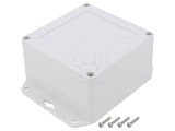 Carcasă universală ABS gri deschis 105mm x 105mm x 60mm
