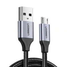 CABLU alimentare si date Ugreen, &amp;quot;US290&amp;quot;, Fast Charging Data Cable pt. smartphone, USB la Micro-USB, braided, 2m, negru 60148