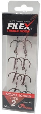 Ancora Tripla Filfishing Black Nickel 1001, Nr.10, 10buc/pac foto