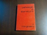 PSIHOLOGIE SI LITERATURA - Nicolae Margineanu (dedicatie-autograf) -1970, 356 p., Alta editura