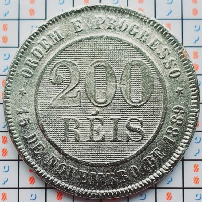 Brazilia 200 R&amp;eacute;is 1899 - km 493 - A032 foto