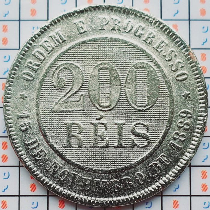 Brazilia 200 R&eacute;is 1899 - km 493 - A032