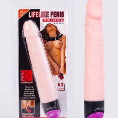 Vibrator Realistic Lifelike Penis, Natural, 23 cm