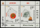Muntenegru 2007- Europa CEPT, Bloc 2 valori,dantelat,MNH,Mi.Bl.6, seria 15124