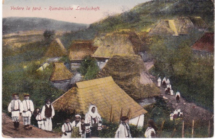 AMS % - VEDERE LA TARA ,, RUMANISCHE LANDSCHAFT &rdquo; SATUL ROMANESC- NECIRCULATA