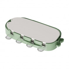 Forma pentru inghetata eMazing, 4 compartimente, forme cu animalute, material silicon si ABS, 21 x 12.8 x 3cm, verde foto