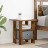 vidaXL Noptieră cu sertar Stejar fumuriu 41 x 40 x 45 cm Lemn compozit 8000428