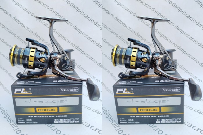 SET 2 Mulinete Feeder PRO FL Strategist RIVER ST 6000S Crap si Somn