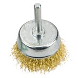Perie cupa din sarma cu ax 50 mm pentru curatare metal Verto