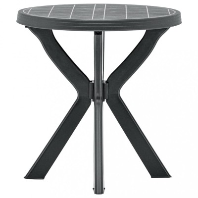 vidaXL Masă de bistro, antracit, &amp;Oslash;70 cm, plastic foto