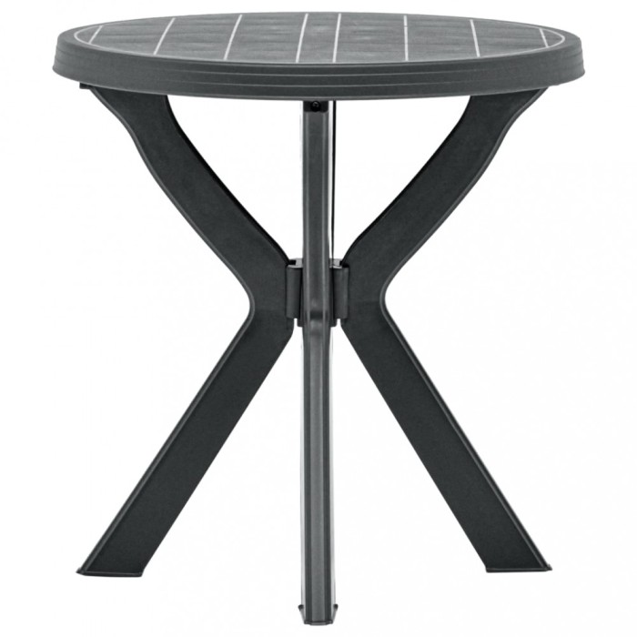 vidaXL Masă de bistro, antracit, &Oslash;70 cm, plastic