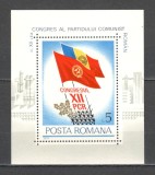 Romania.1979 Congres XII pcr-Bl. XR.819, Nestampilat