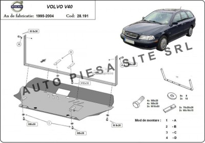 Scut metalic motor Volvo V40 fabricat incepand cu 1995 - 2004 APS-28,191 foto